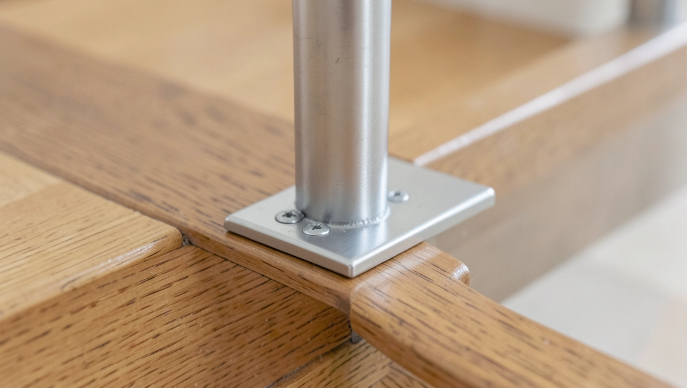 Montaż balustrady z profili ze stopą