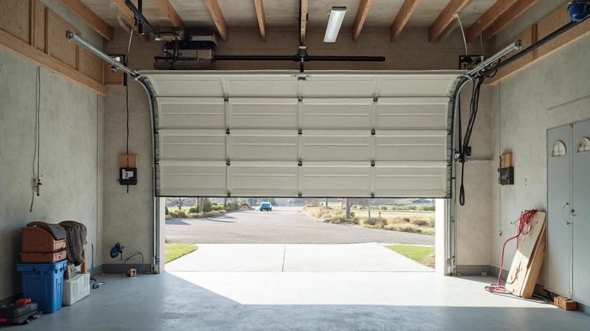 Montaż bramy garażowej uchylnej z napędem