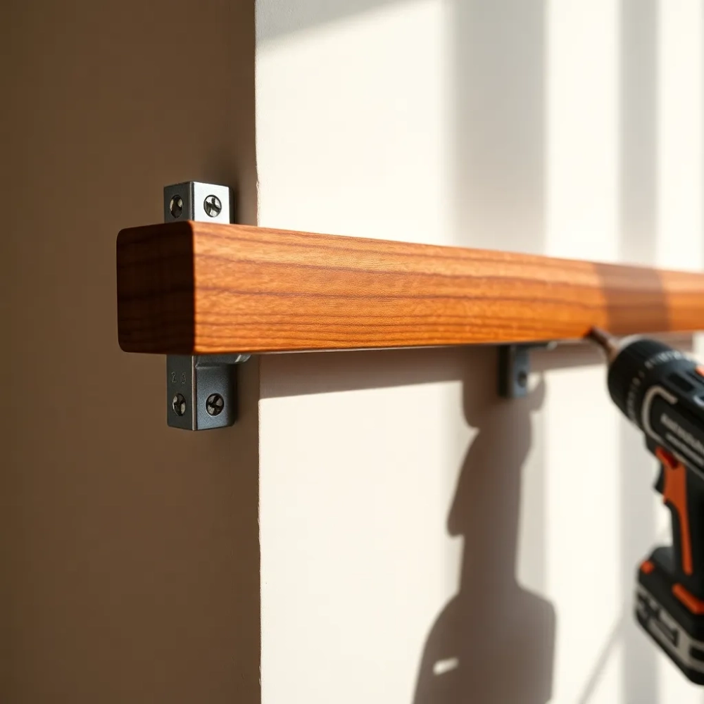 Montaż poręczy drewnianej do ściany