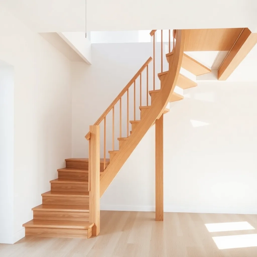 Montaż schodów drewnianych samonośnych