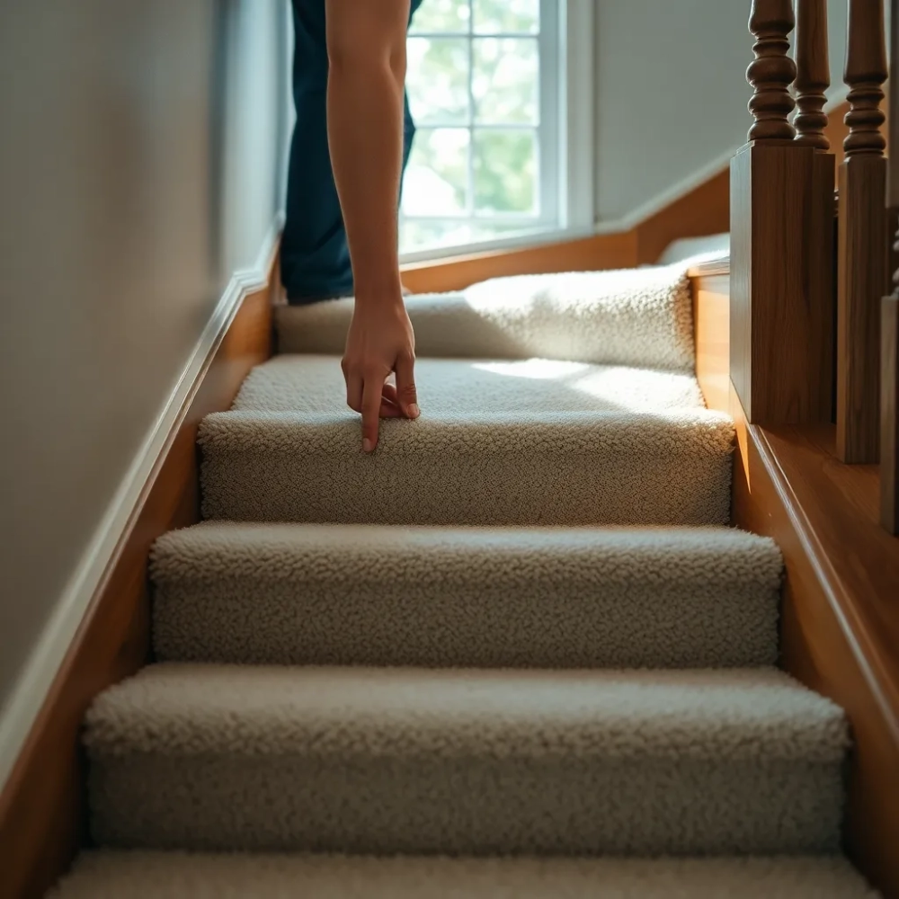 Montaż wykładziny na schodach