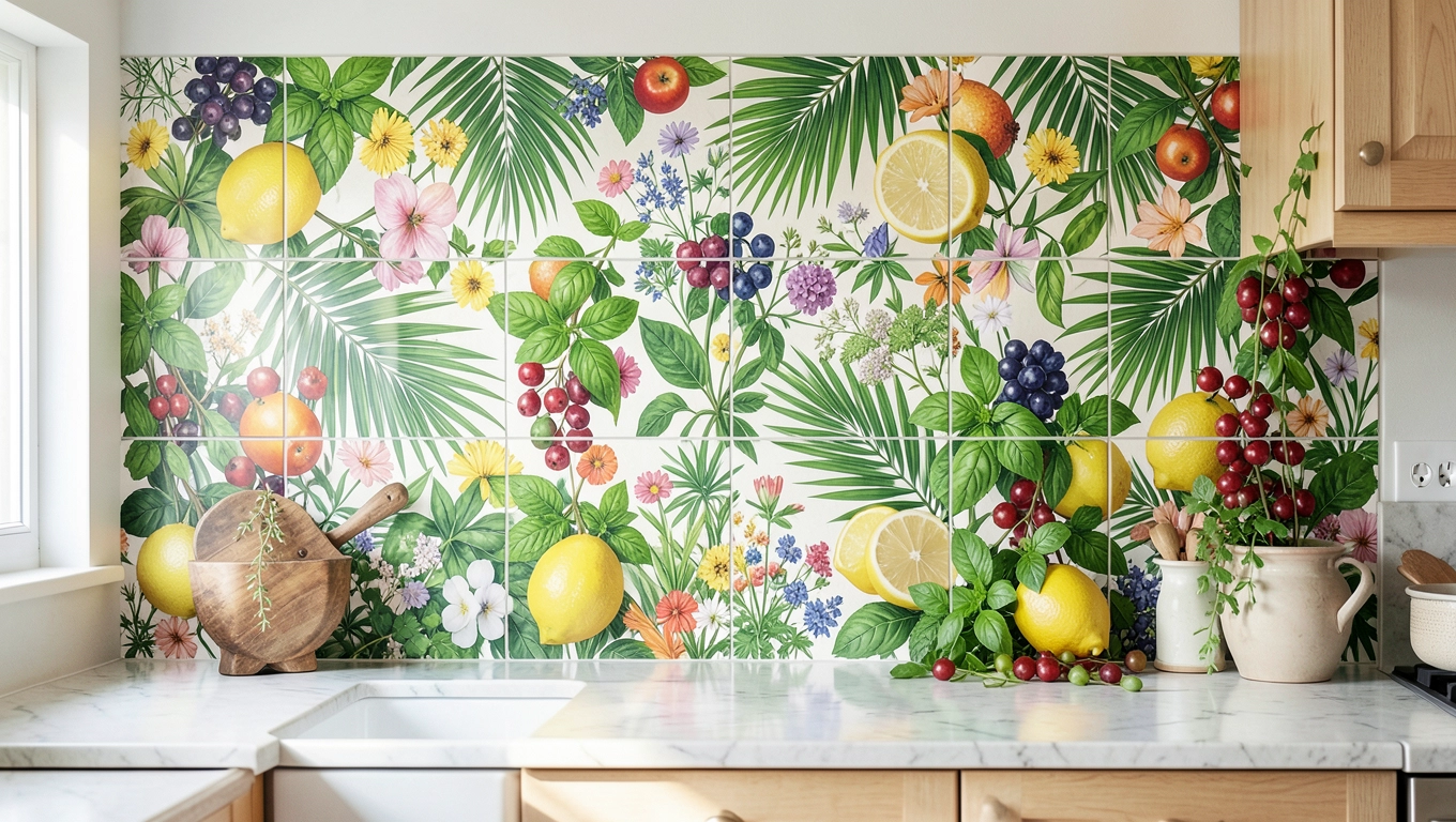Motywy fototapet idealne na płytki kuchenne