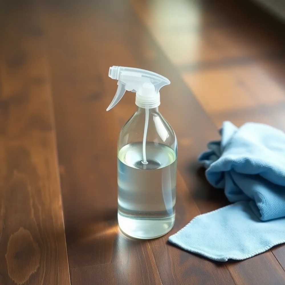 Mycie podłogi drewnianej wodą z octem