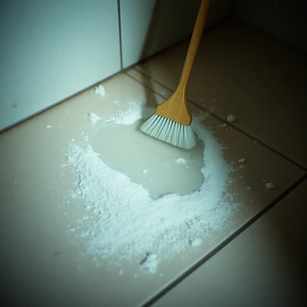 Mycie podłogi proszkiem do prania