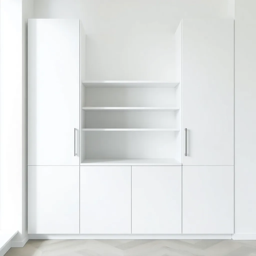 Nowoczesny regał z drzwiczkami