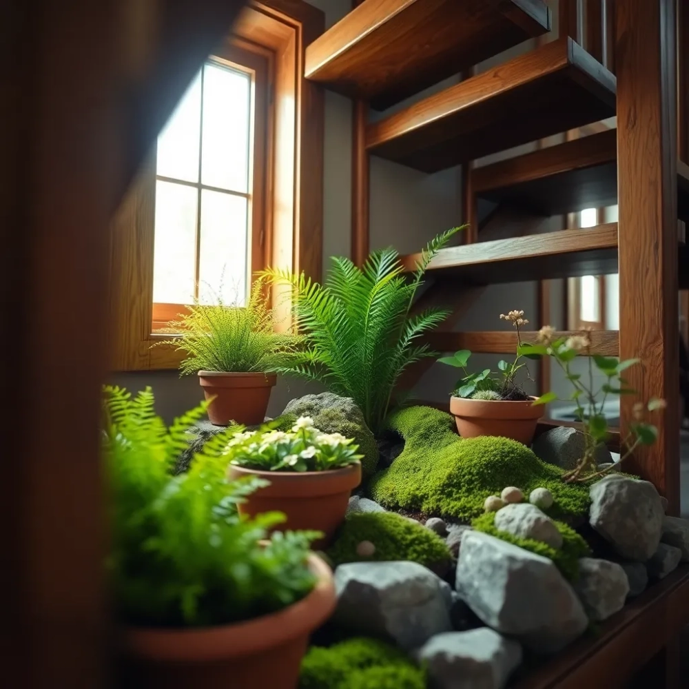 Ogród pod schodami w domu