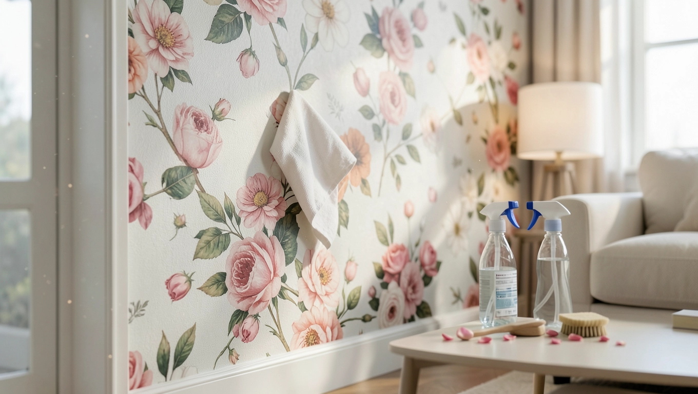 Pielęgnacja i czyszczenie fototapet w salonie