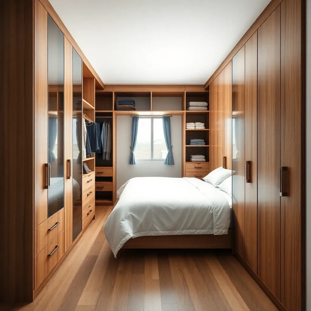 Płytka szafa do sypialni