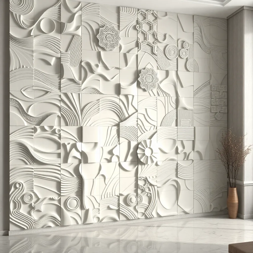 Płytki 3D do salonu