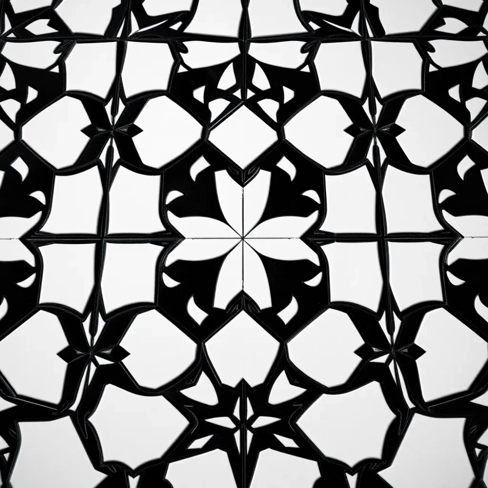 płytki czarnobiałe wzory