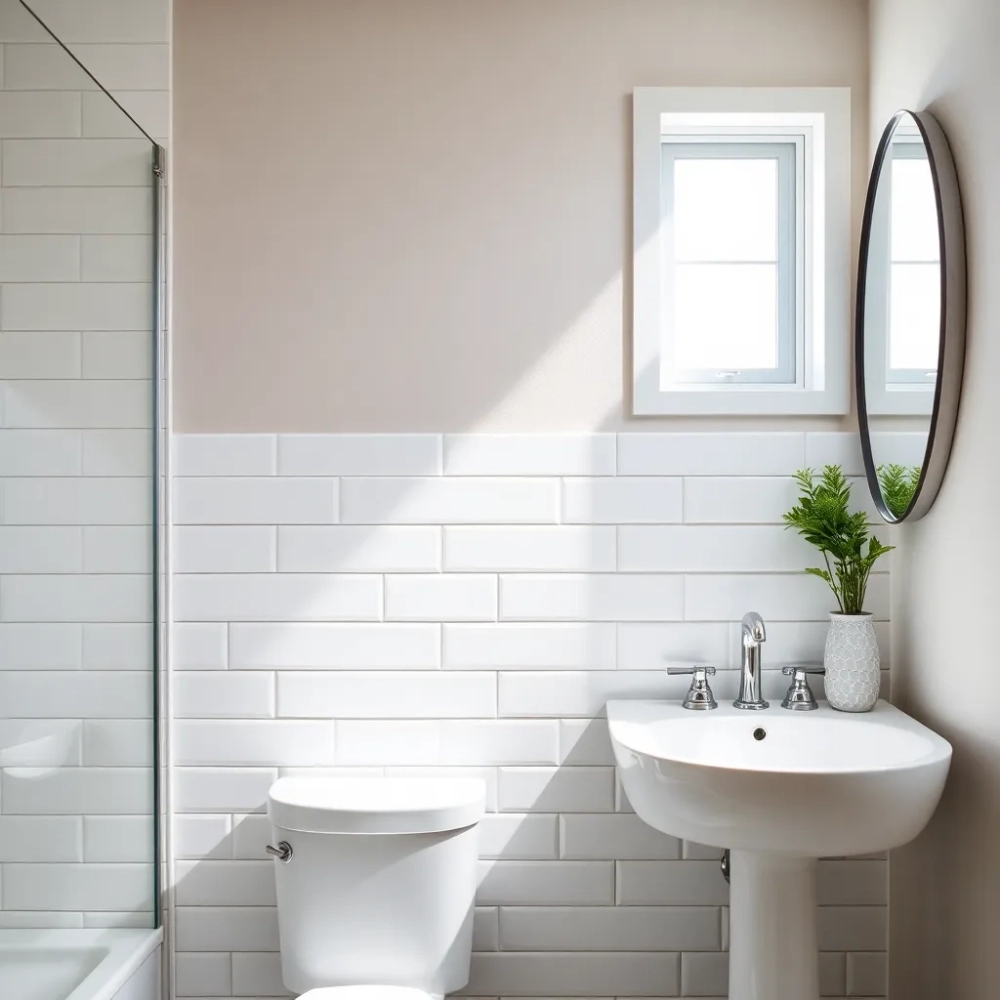 Płytki do połowy ściany wykończenie