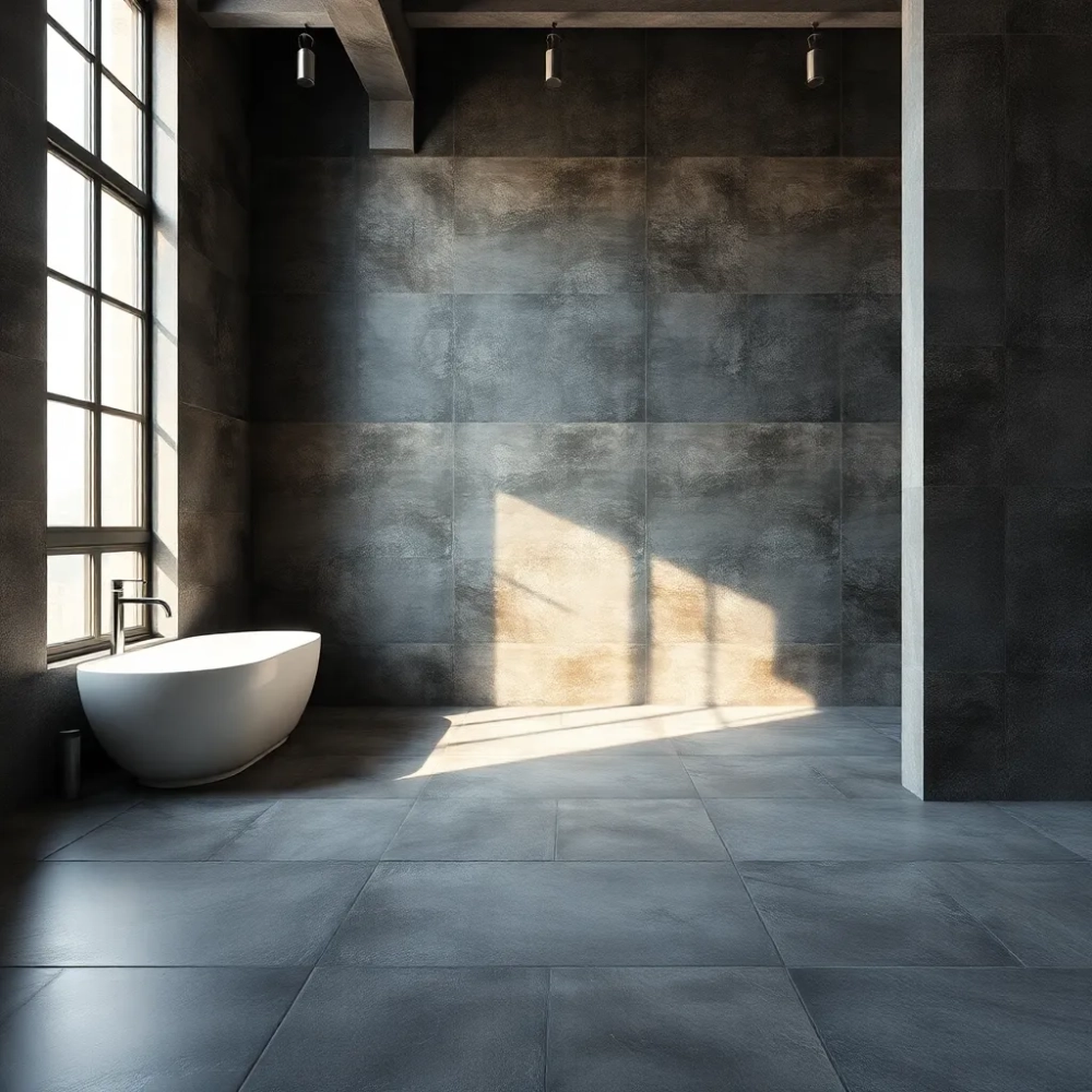 Płytki łazienkowe w stylu loft