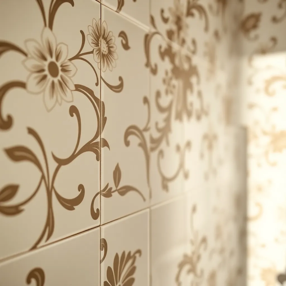 Płytki łazienkowe wzory kwiatowe