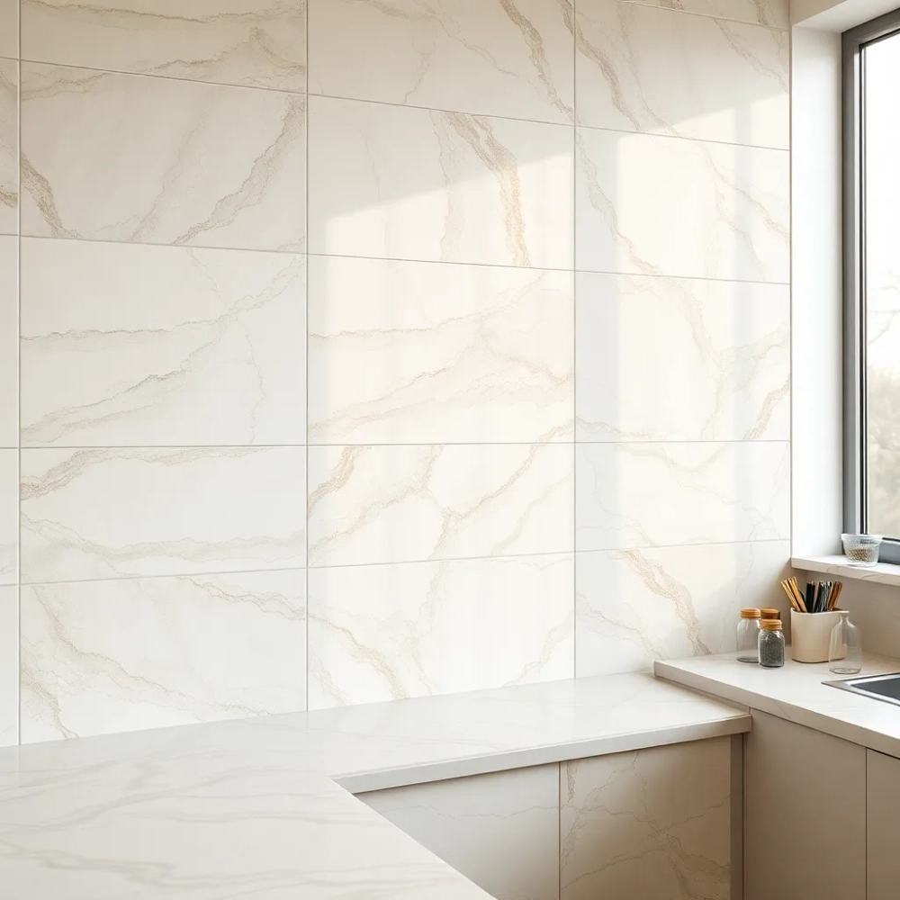 Płytki marmurowe na ścianę w kuchni