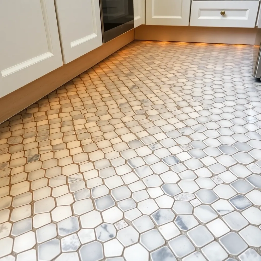 Płytki pod szafkami w kuchni