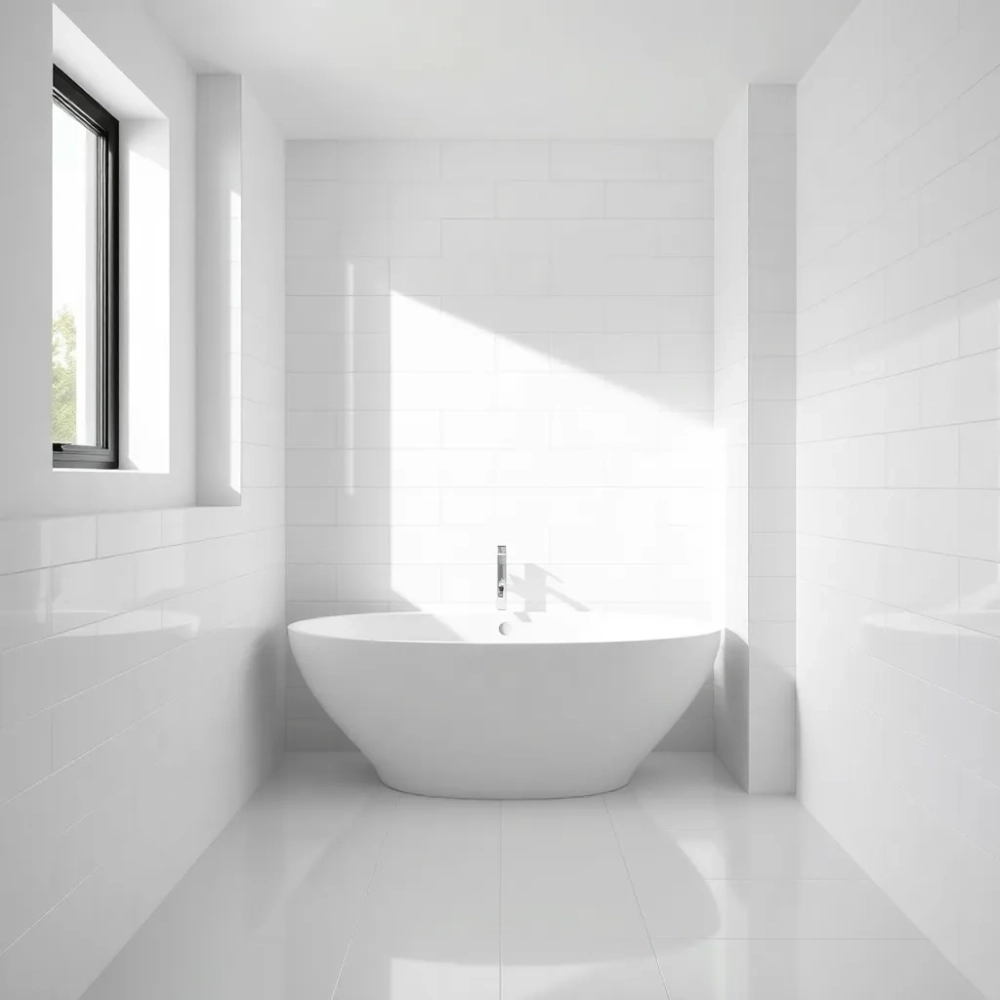 Płytki ścienne do łazienki białe
