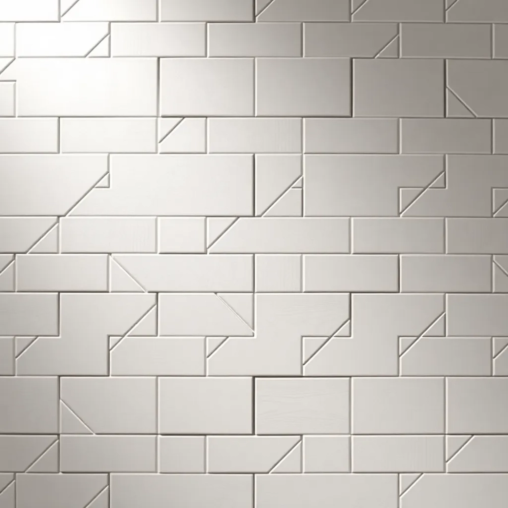 płytki w jodełkę na ścianie