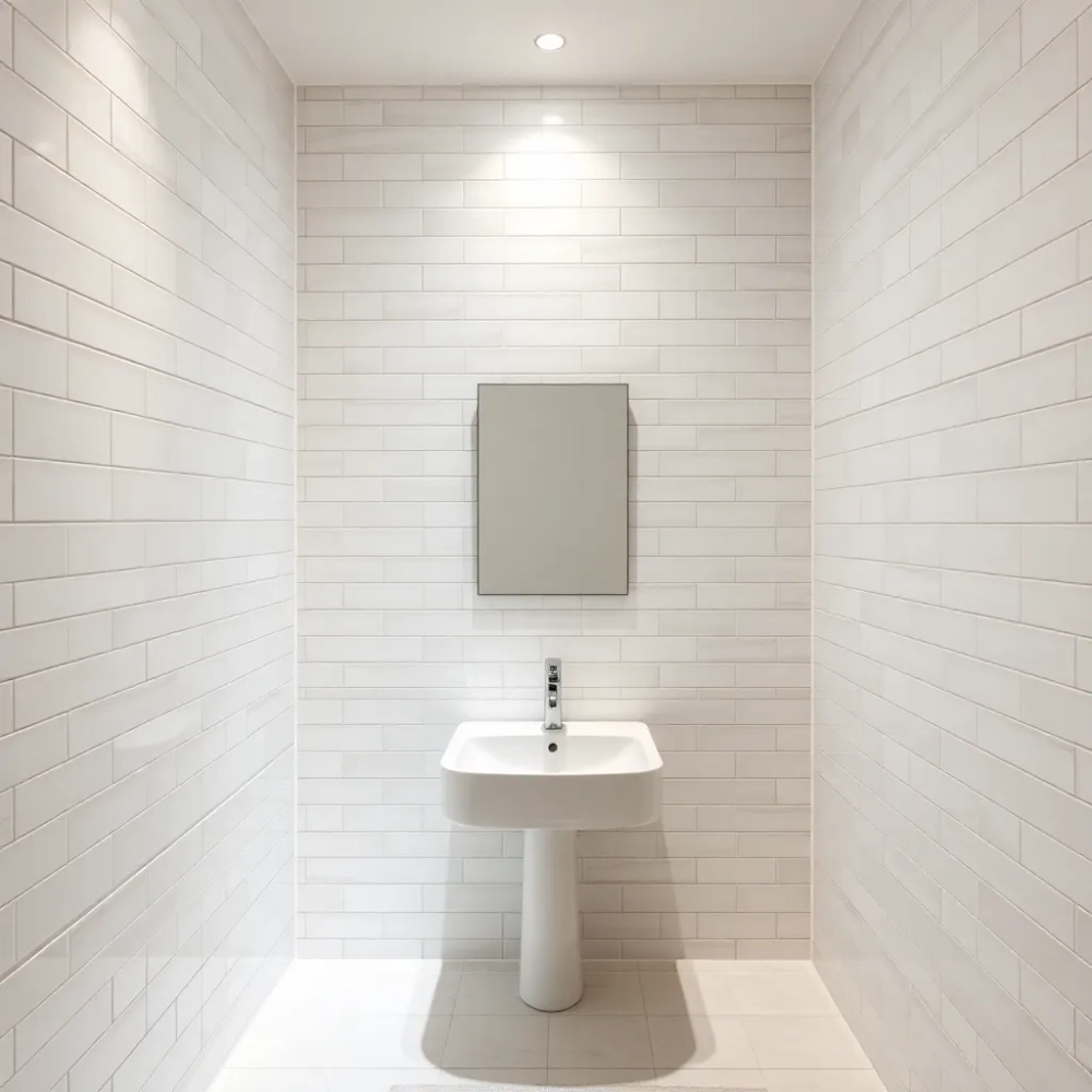 Płytki w małej łazience pionowo czy poziomo