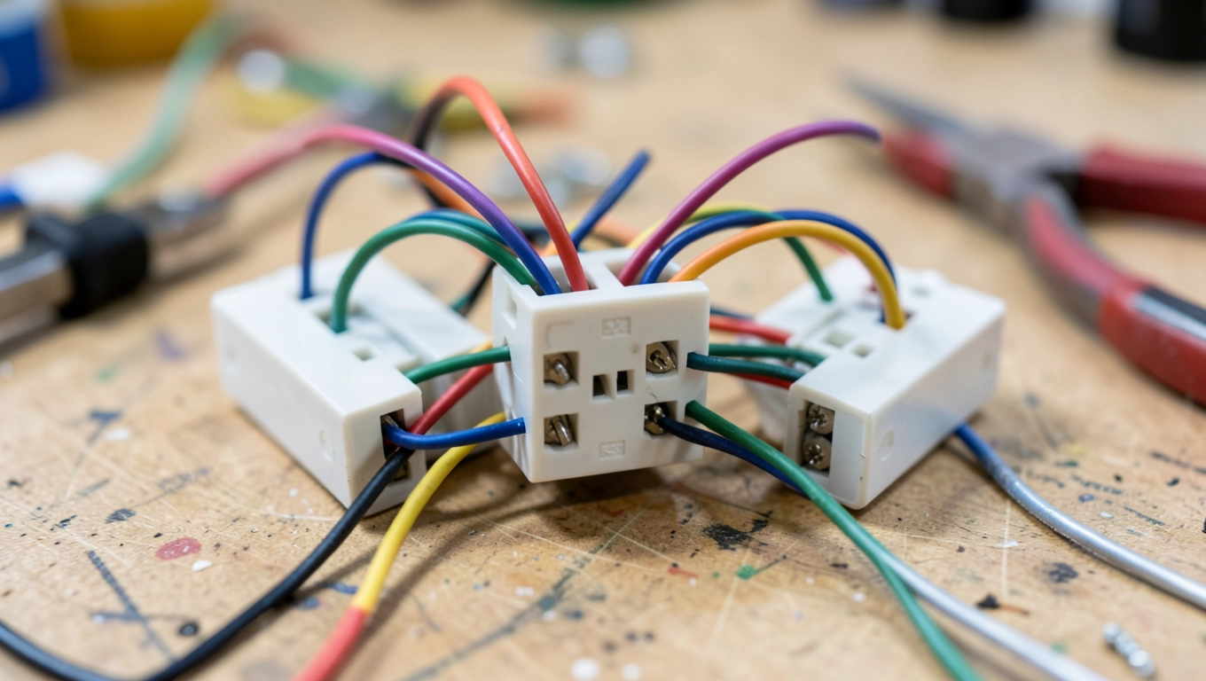 Podłączenie z łącznikiem krzyżowym ile żył