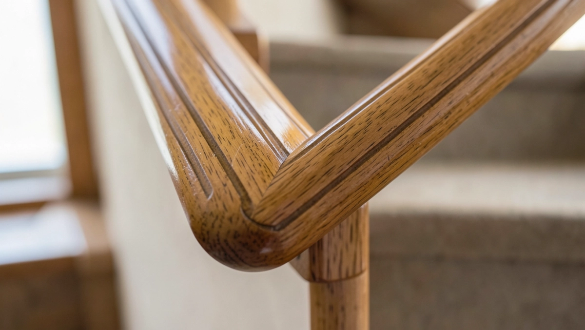 Poręcz drewniana z rowkiem