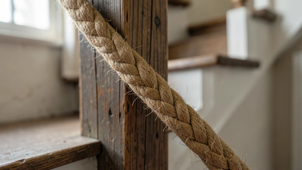 Poręcz z liny jutowej