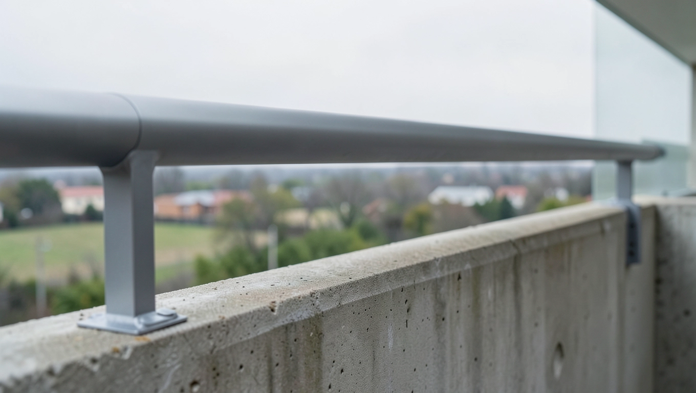 Poręcze ze stali malowanej proszkowo zewnętrznie