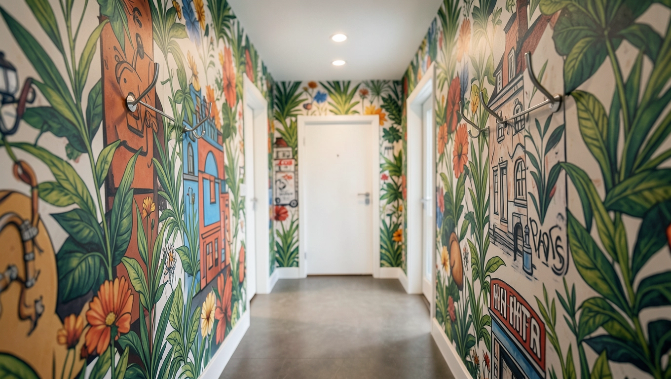 Przedpokój-galeria: fototapety uliczne i botaniczne