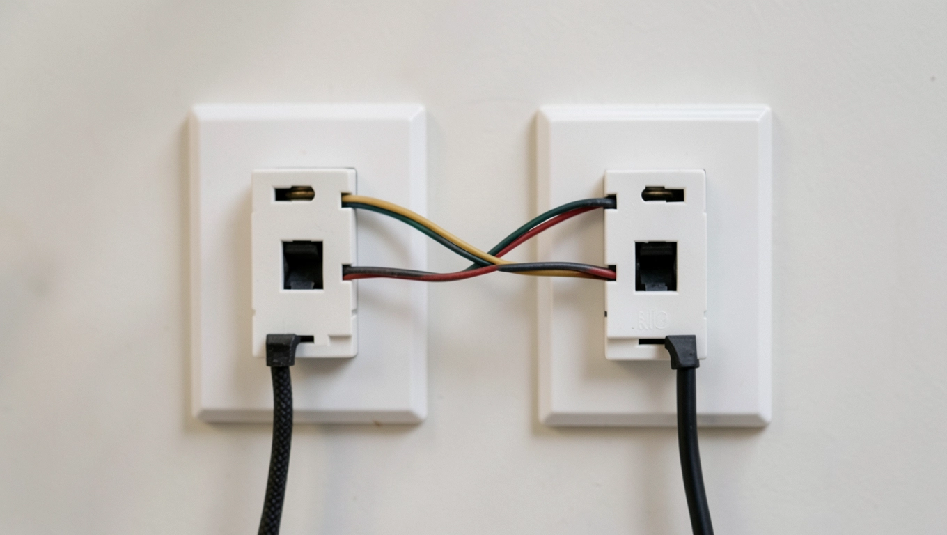 Przewody korespondencyjne w wyłączniku schodowym