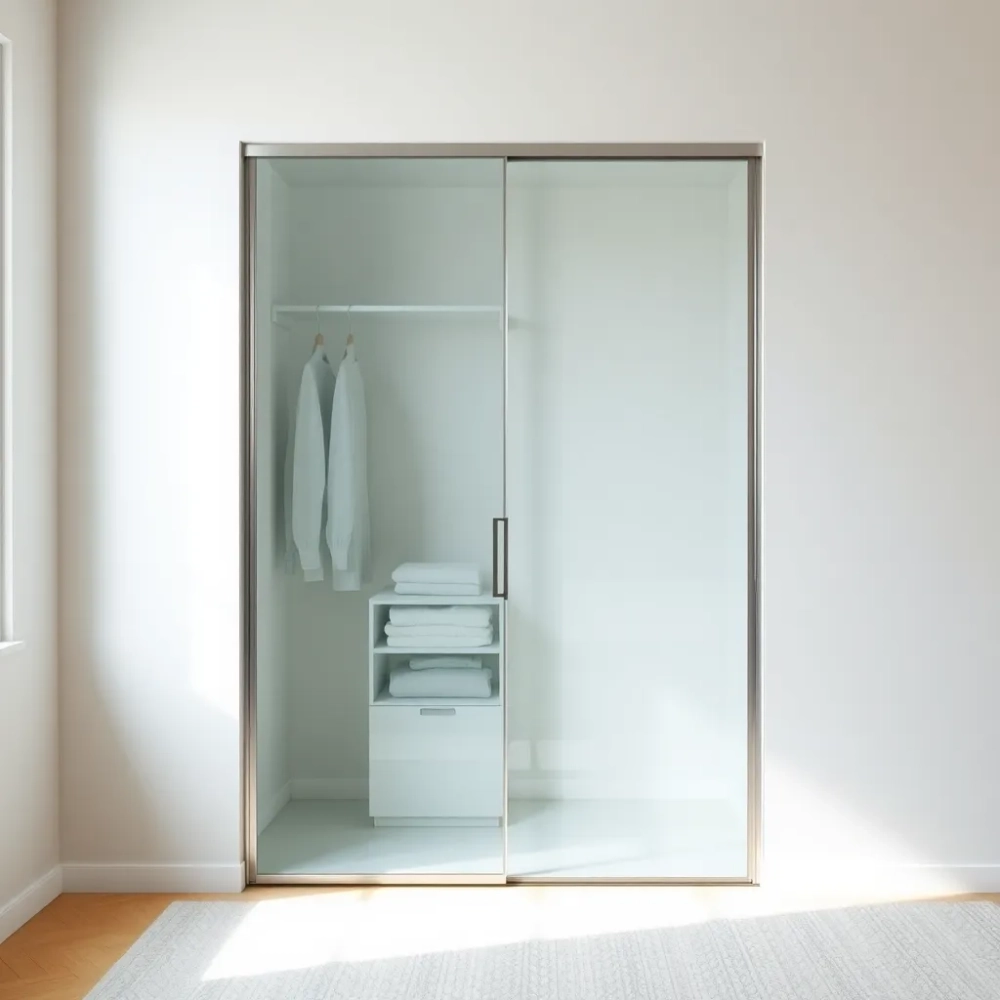 Przeźroczyste drzwi do szafy