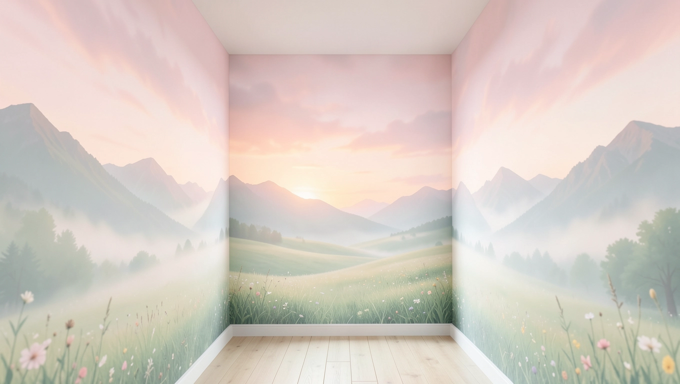 Relaksujące wzory fototapet do wąskiego pomieszczenia