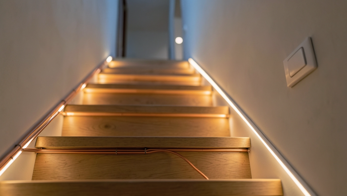 Schemat podłączenia oświetlenia schodowego krok po kroku