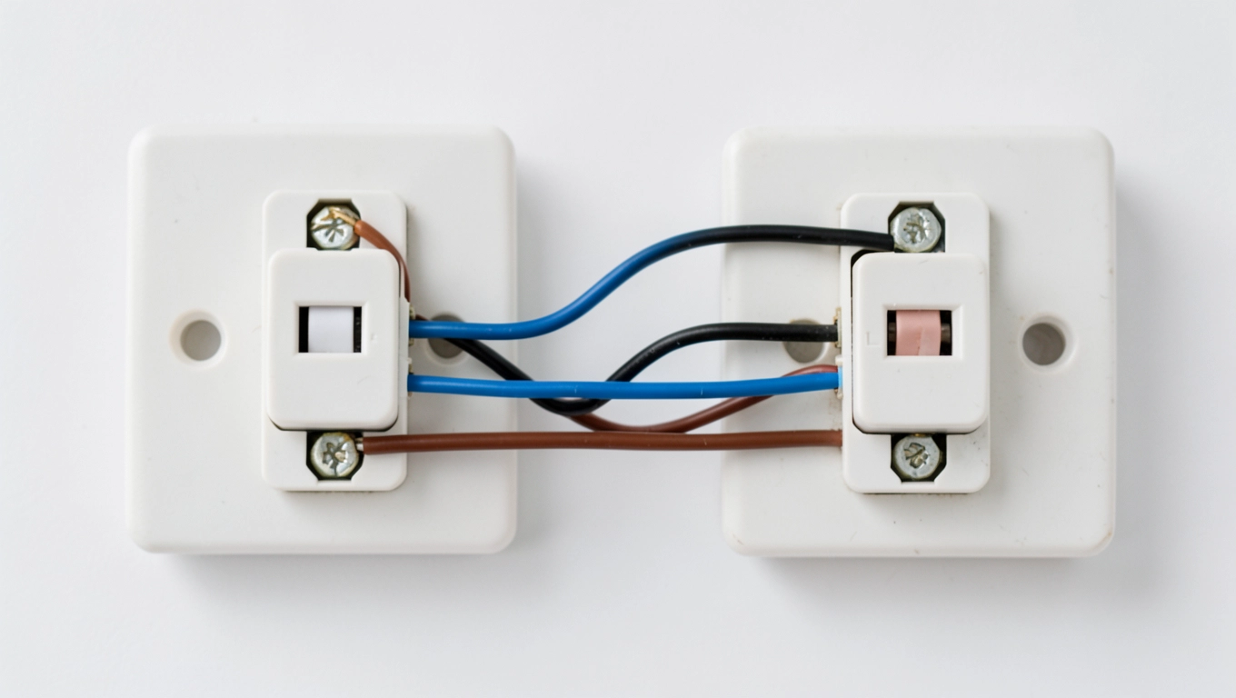 Schemat podłączenia schodowego z 3 żyłami