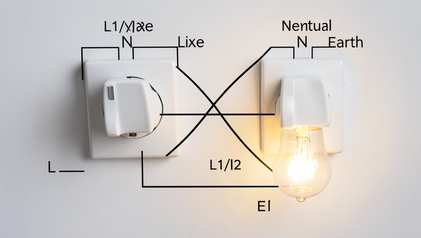 schemat podłączenia wyłącznika schodowego