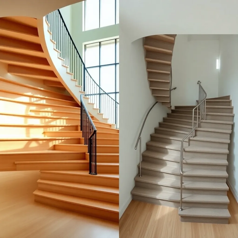 schody wachlarzowe a zabiegowe