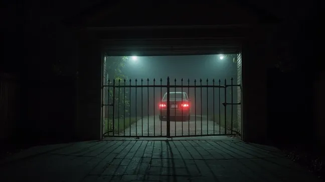 awaria bramy garażowej nocą