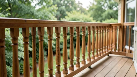 balustrada drewniana balkonowa