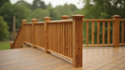 Balustrada drewniana na taras