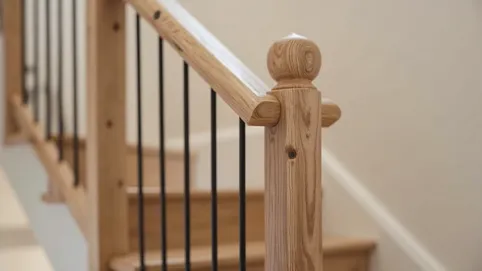 balustrada drewniano metalowa