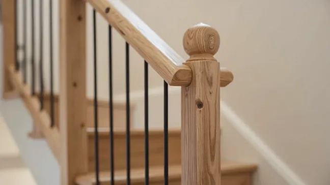 balustrada drewniano metalowa