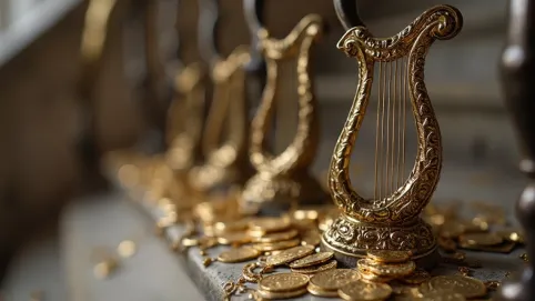 balustrada harfa cena