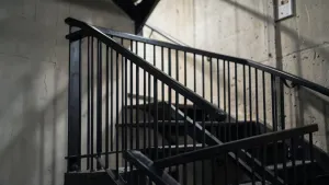 balustrada harfa czarna