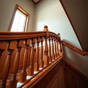 Balustrada na schody drewniana