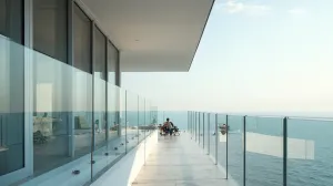 balustrada samonośna szklana