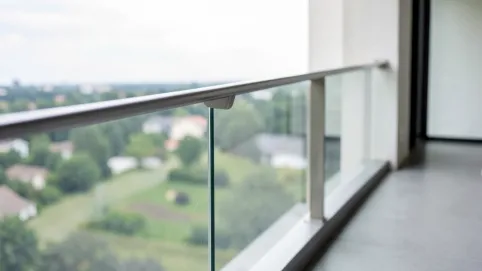 balustrada szklana grafitowa