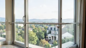 balustrada szklana okienna