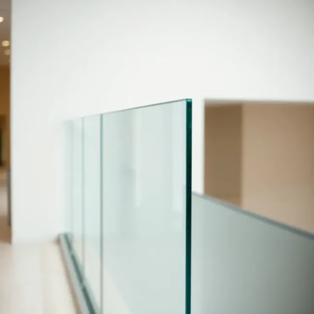 Balustrada szklana w listwie