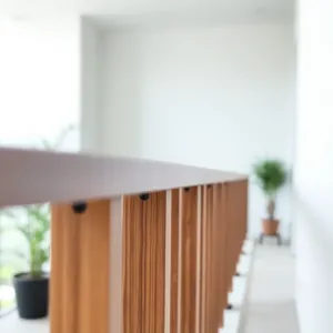 Balustrada z lameli drewnianych