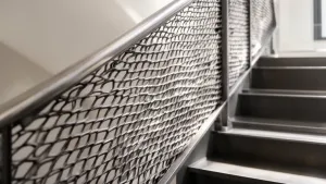balustrada z siatki cięto ciągnionej