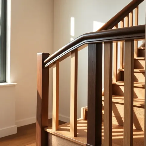 Balustrady na schody wewnętrzne drewniane