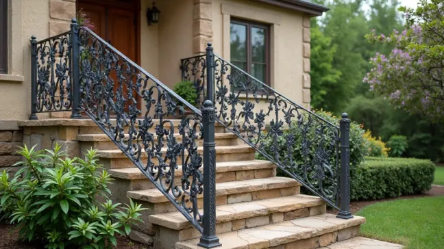 balustrady na schody zewnętrzne kute